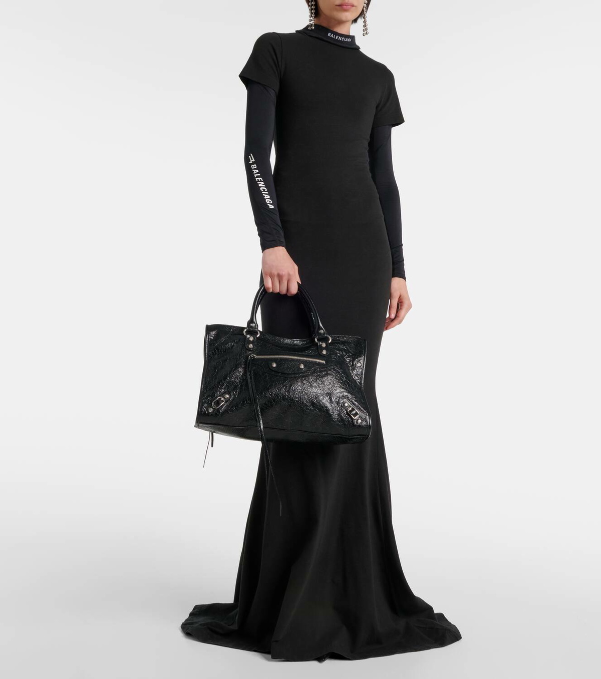 【関税&送料込】Balenciaga Le City Medium Leather Shoulder B Women's Le City Bag Medium in Black | Balenciaga US