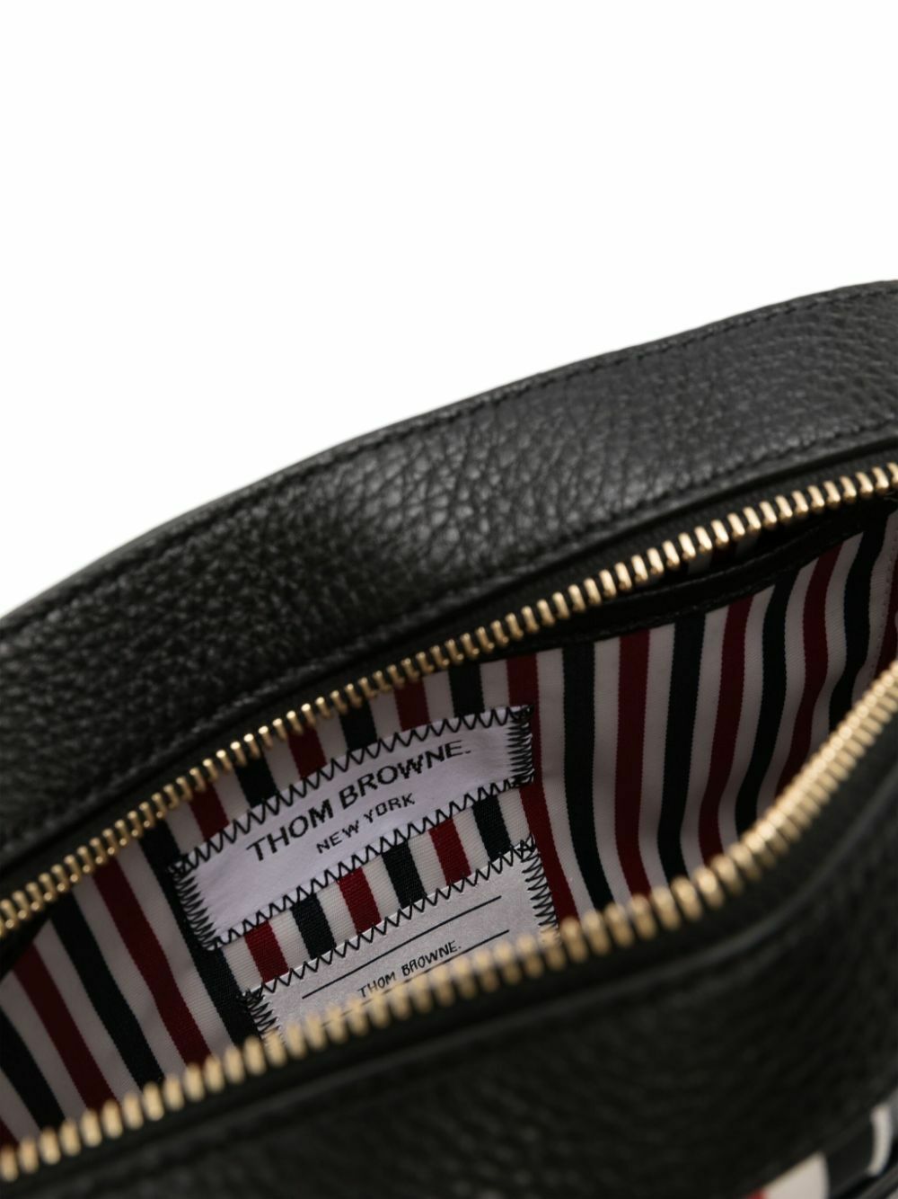 Thom Browne Black RWB Leather Shoulder Bag