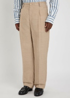 Jacquemus Le Pantalon Croisiere Straight-leg Linen-blend Trousers Beige