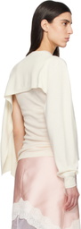 Jil Sander Off-White Cape One Sleeve Sweater