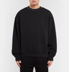 Acne Studios - Flogho Logo-Print Fleece-Back Cotton-Jersey Sweatshirt - Men - Black