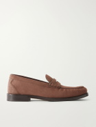 Brunello Cucinelli - Suede Penny Loafers - Brown