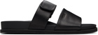 BOSS Black Leather Slides