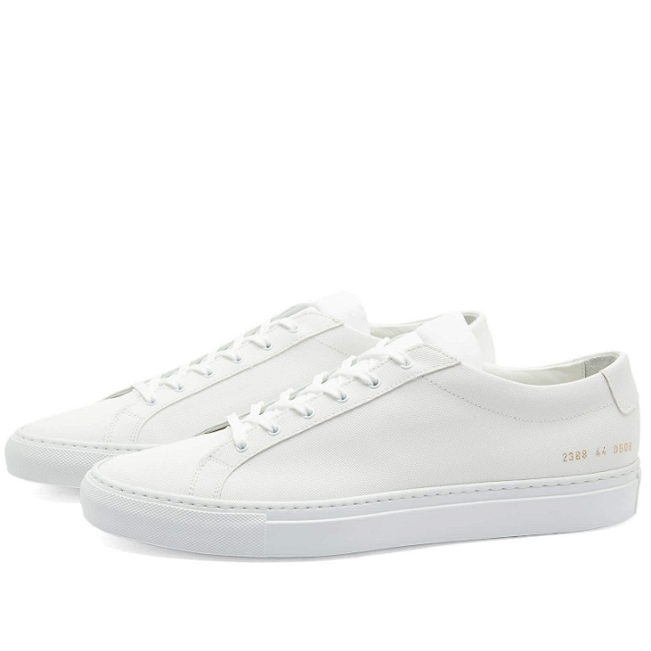 Photo: Common Projects Men's Achilles Tech Low Sneakers in White