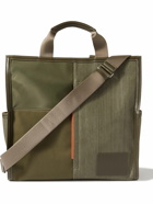Paul Smith - Leather-Trimmed Panelled Canvas, Shell and Felt Tote Bag