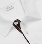 Brioni - Slim-Fit Cotton-Piqué Polo Shirt - White