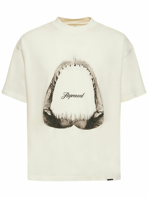 Photo: REPRESENT Shark Jaws Logo Cotton T-shirt