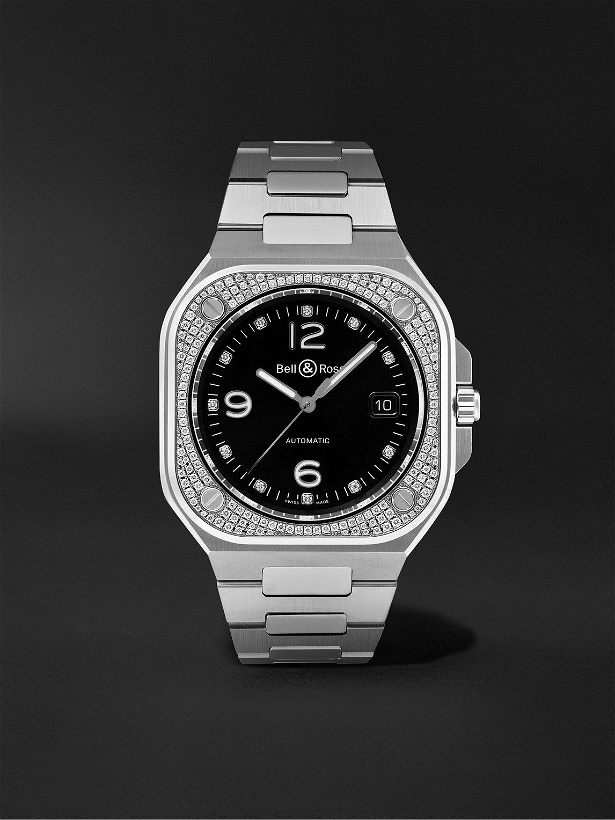 Photo: Bell & Ross - BR 05 Automatic 40mm Stainless Steel and Diamond Watch, Ref. No. BR05A-BL-STFLD/SST