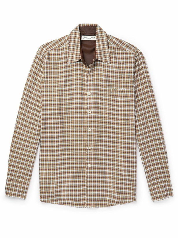 Photo: Our Legacy - Above Checked Woven Shirt - Neutrals