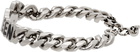 Alexander McQueen Silver Graffiti Logo Bracelet