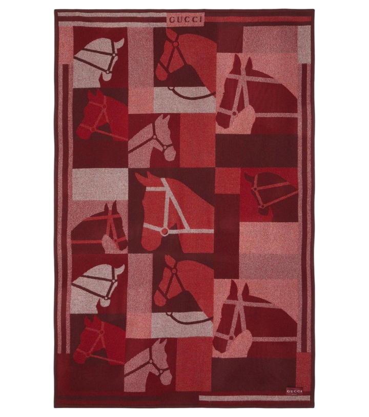 Photo: Gucci Jacquard wool and cashmere blanket