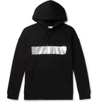 GIVENCHY - Metallic Logo-Embossed Cotton-Jersey Hoodie - Black