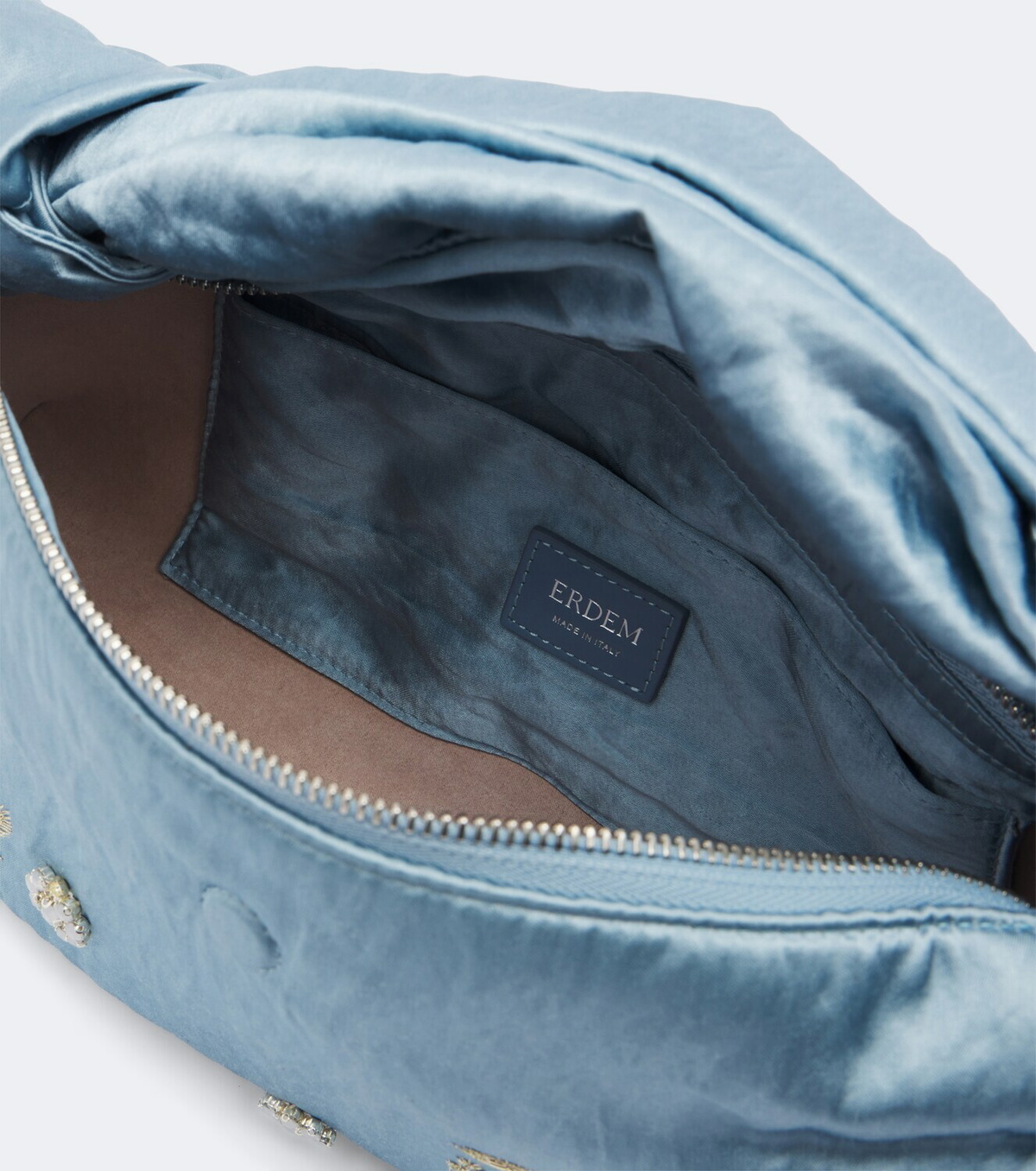 Erdem Bloom E/W satin top-handle bag