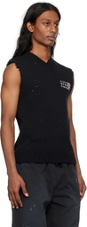 MM6 Maison Margiela Black Distressed Vest