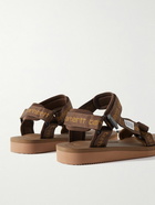 Suicoke - Carhartt WIP Depa-V2CHT Logo-Jacquard Sandals - Brown