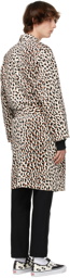 WACKO MARIA White Leopard 'Guilty Parties' Gown Coat