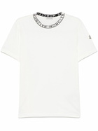 Moncler White Logo-Trim T-Shirt