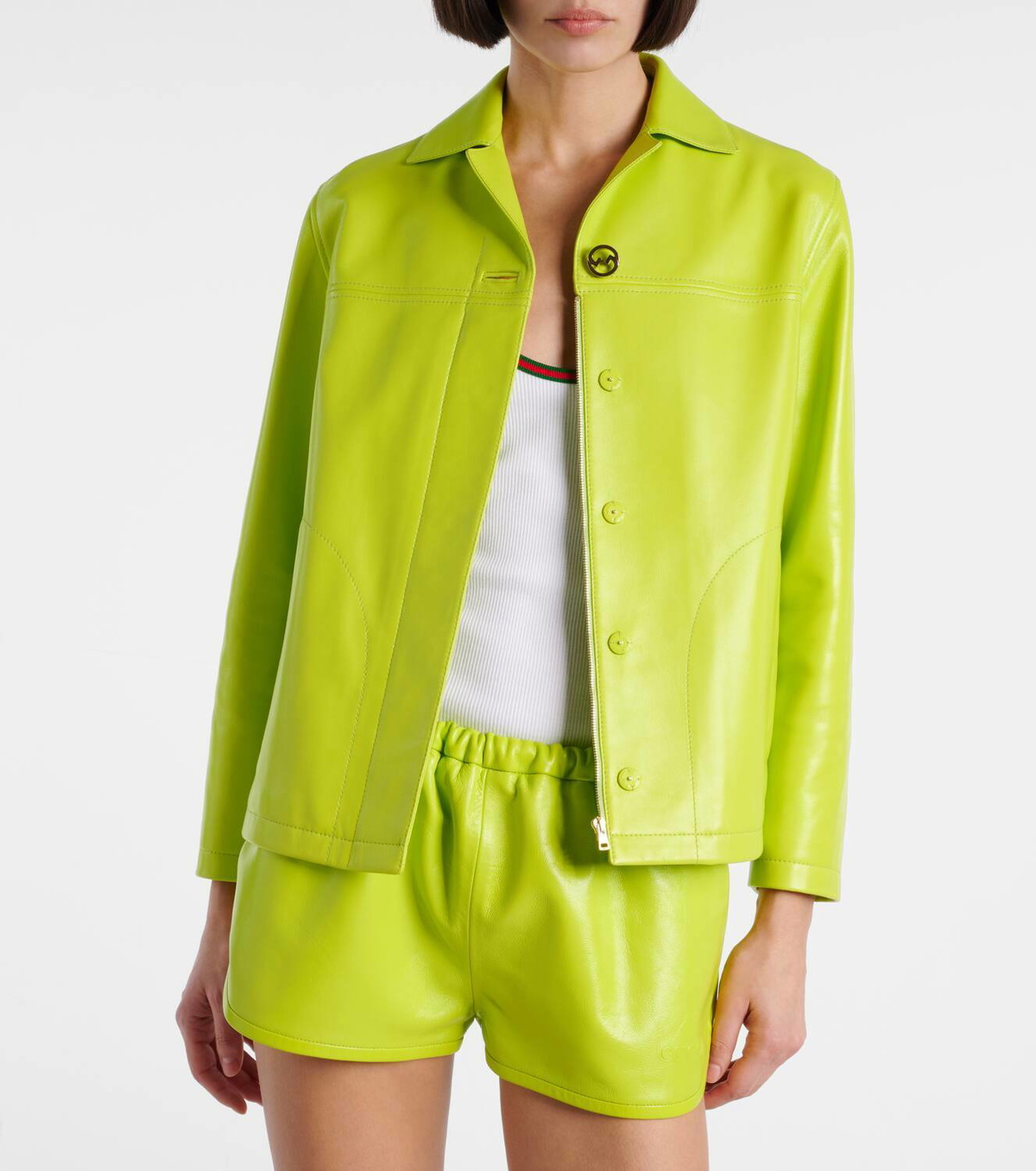 Gucci Interlocking G leather jacket
