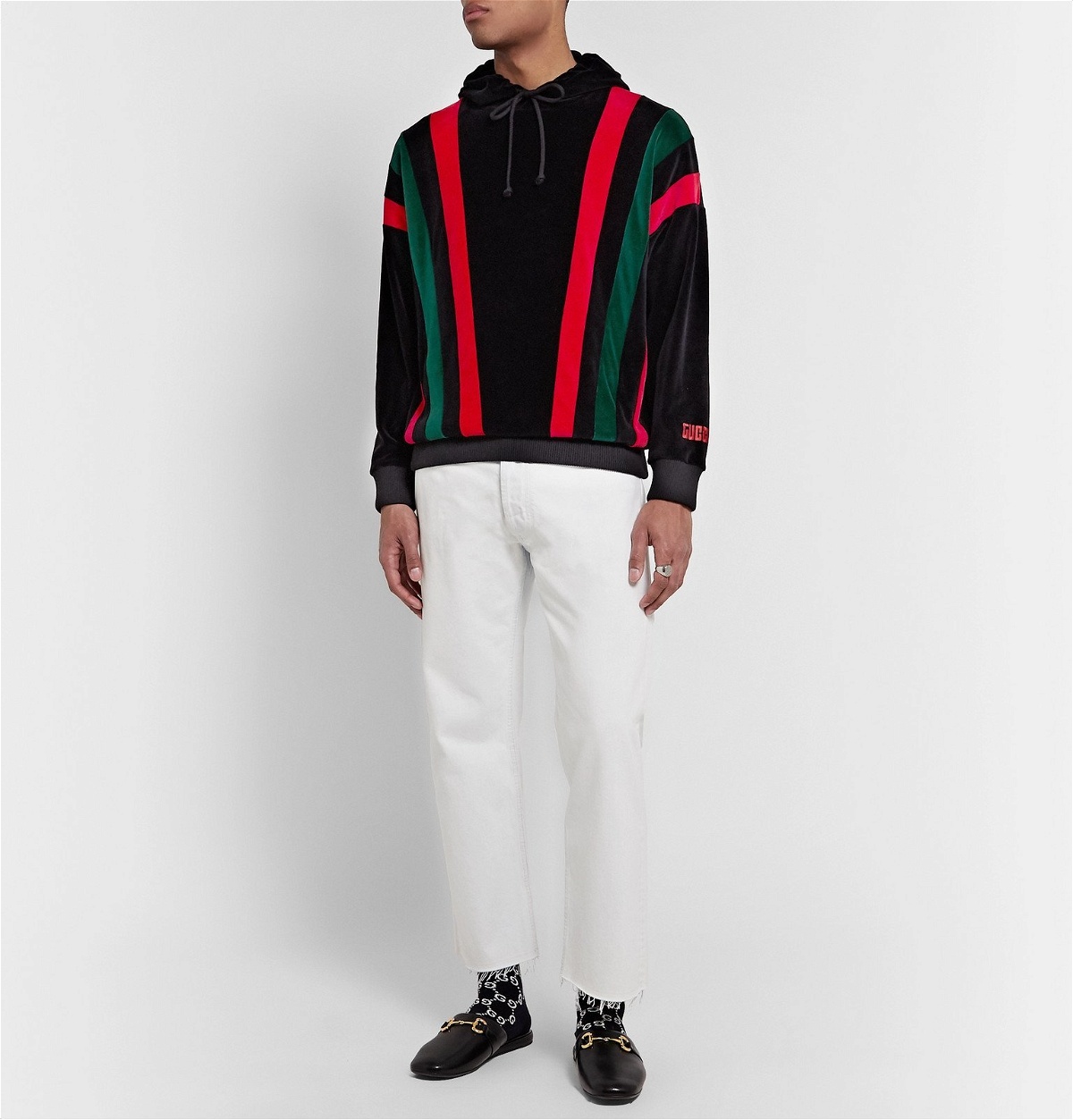 Web Stripe Cotton Jersey Jacket in Black - Gucci