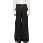 Sulvam Black Pleated Trousers