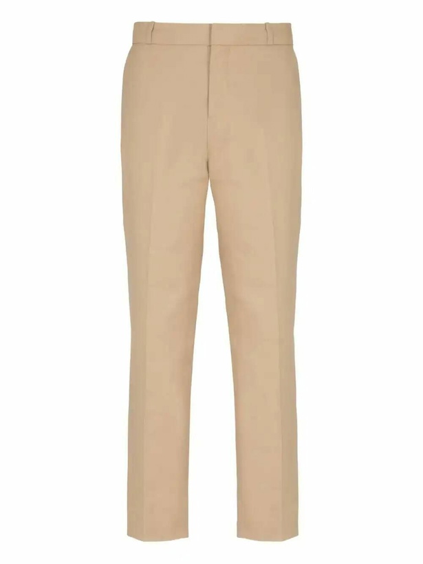 Photo: Balmain Pressed-Crease Trousers