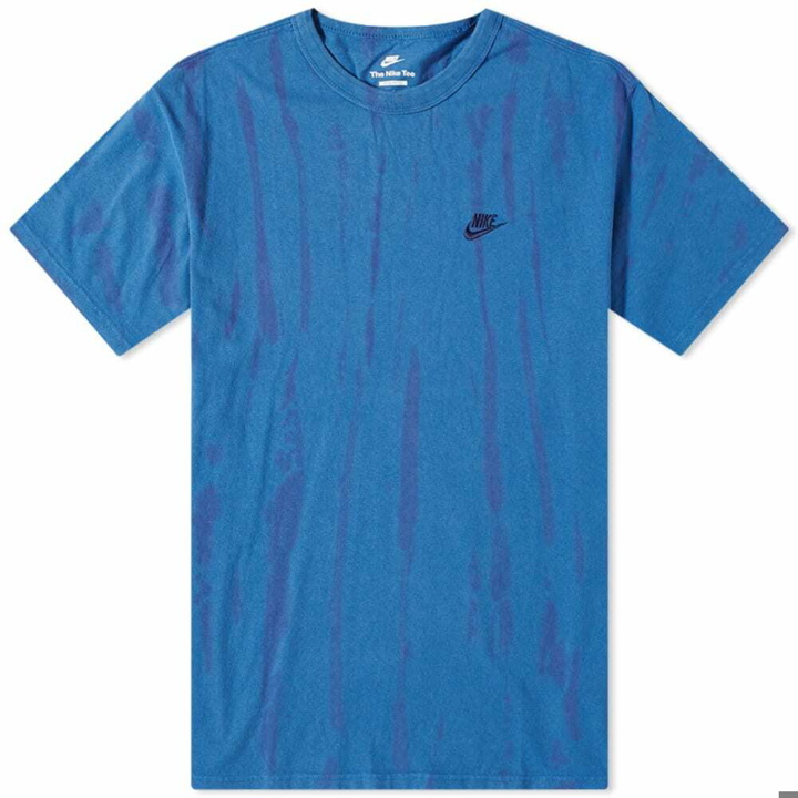 Photo: Nike Men's Premium Essentials Tie Dye T-Shirt in Marina Blue