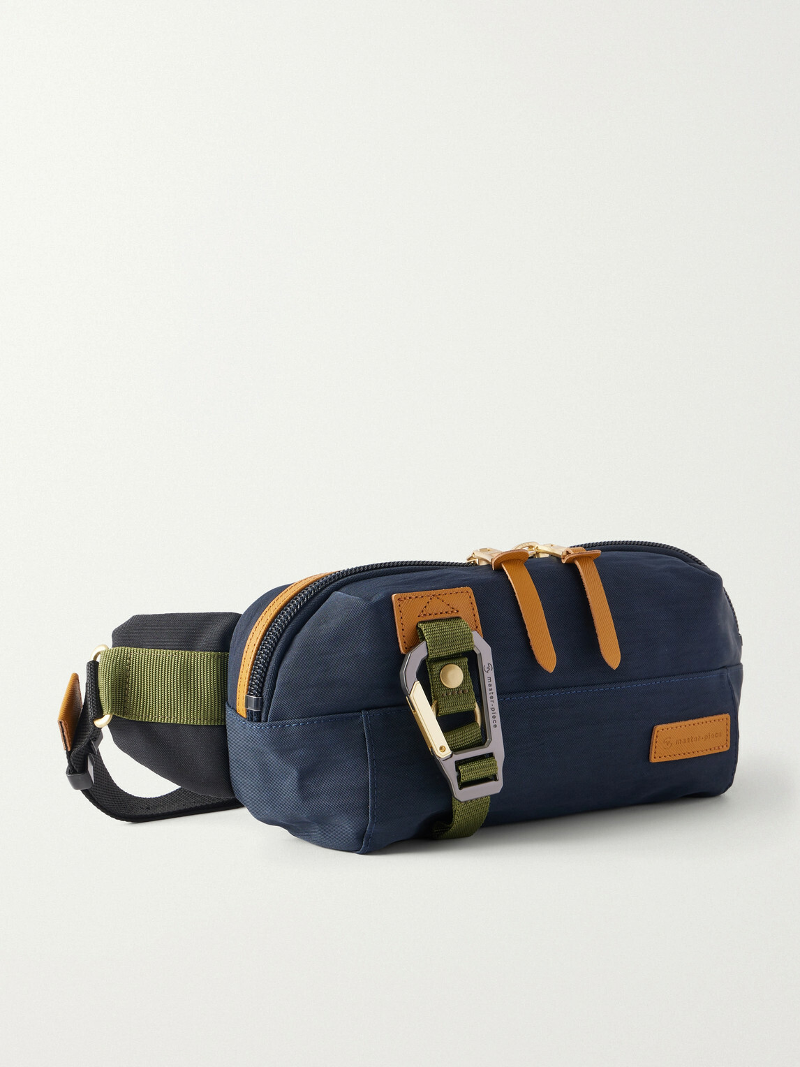 Master-Piece - Link Leather-Trimmed Nylon-Twill Belt Bag