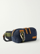 Master-Piece - Link Leather-Trimmed Nylon-Twill Belt Bag