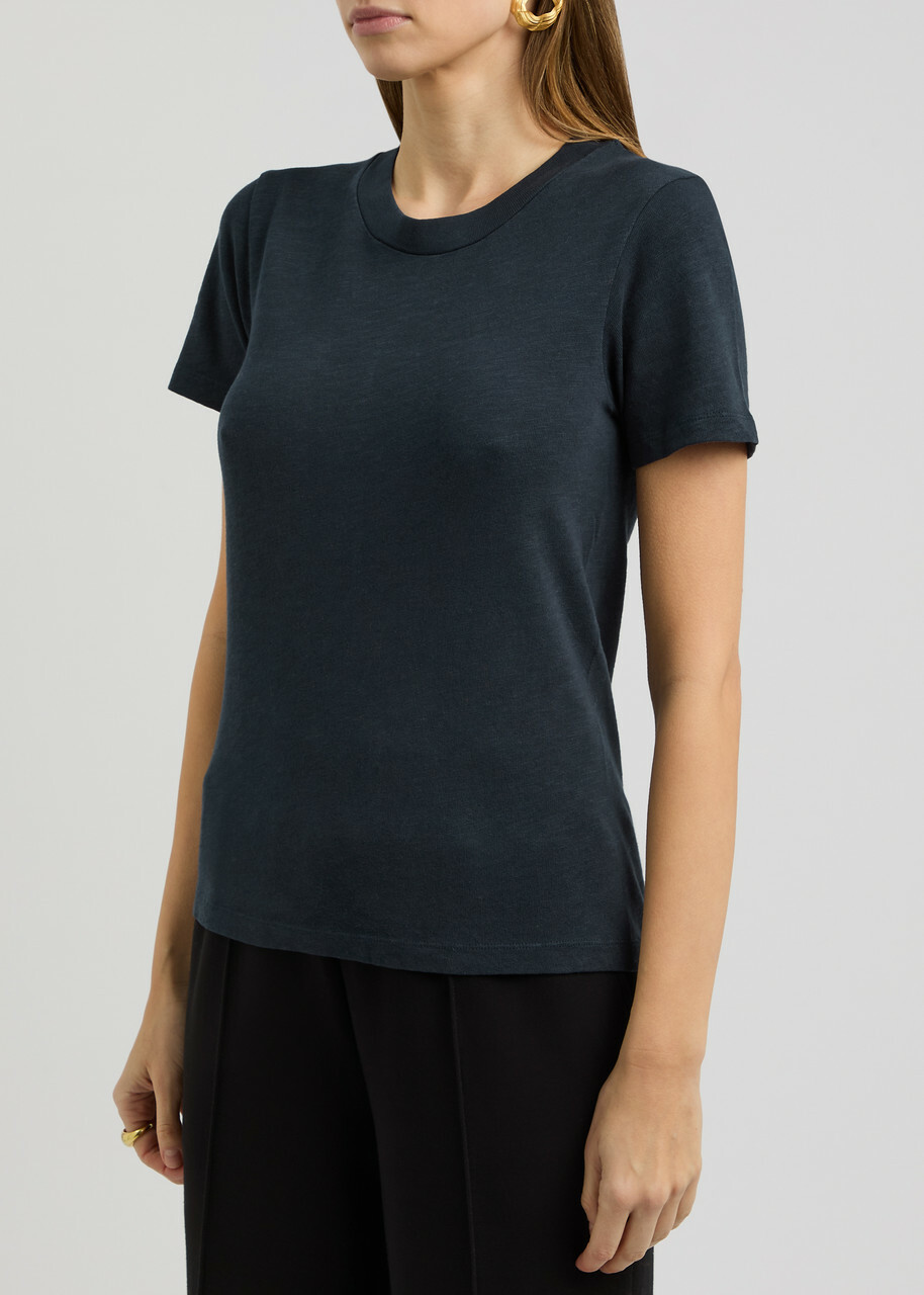 American Vintage Sonoma Slubbed Cotton T-shirt Navy