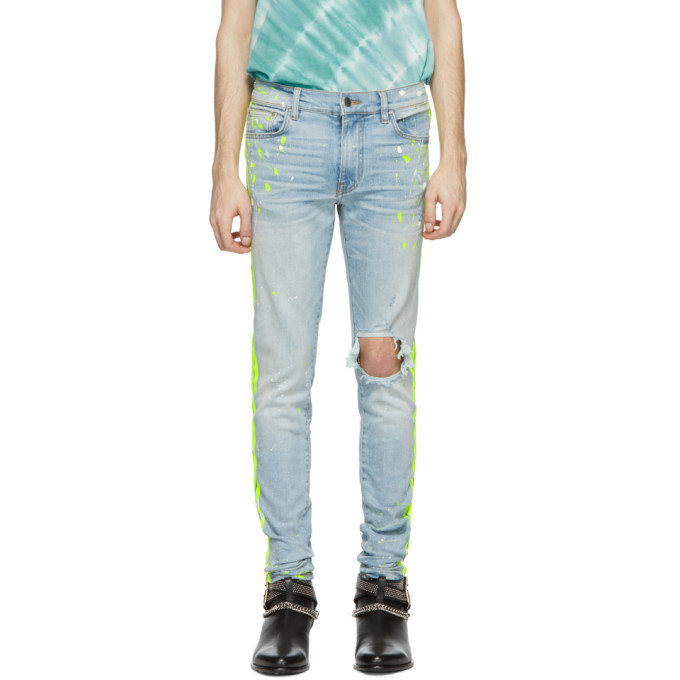 Photo: Amiri Indigo Broken Painter Track Jeans