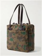 Filson - Leather-Trimmed Camouflage-Print Waxed Rugged Twill Tote Bag