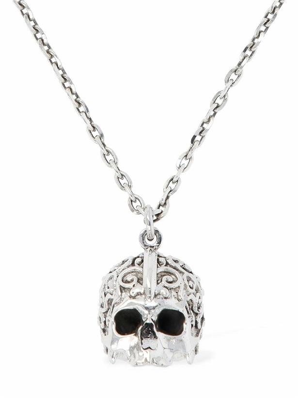 Photo: EMANUELE BICOCCHI - Large Arabesque Skull Charm Necklace