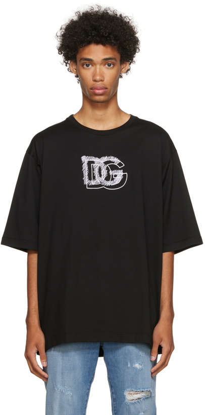 Photo: Dolce & Gabbana Black Cotton T-Shirt