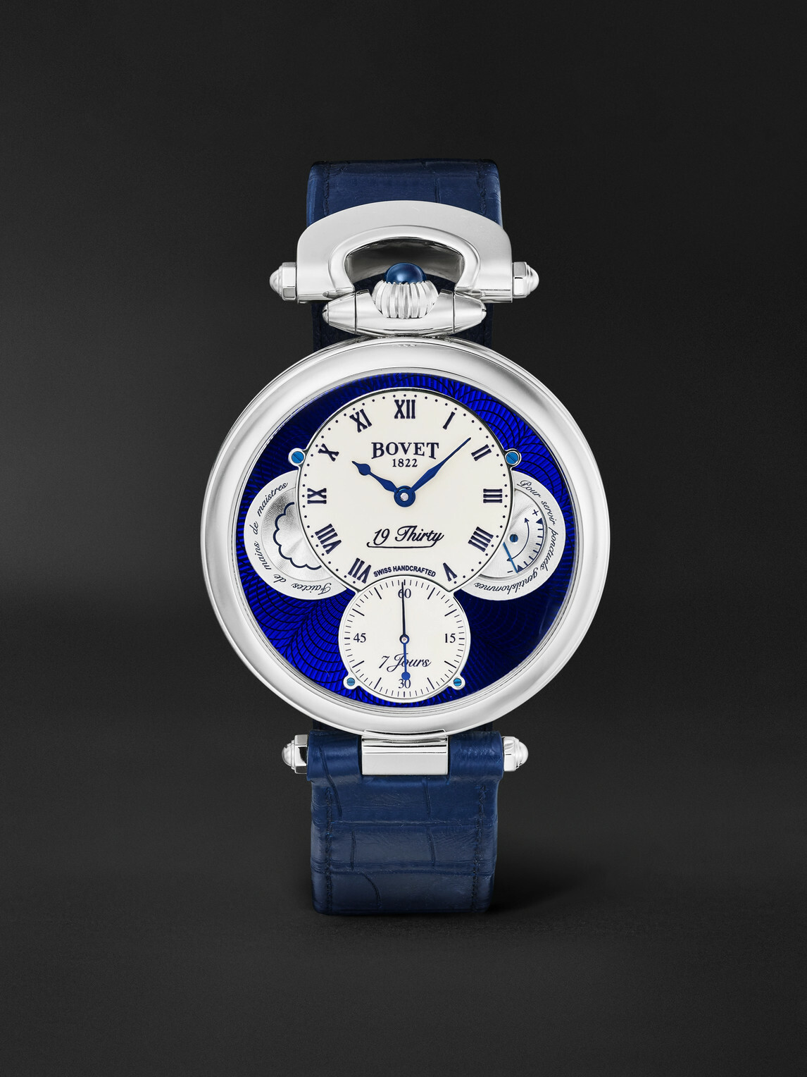 Bovet - 19Thirty Hand-Wound 42mm Stainless Steel and Rubber Watch, Ref. No. NTS0104