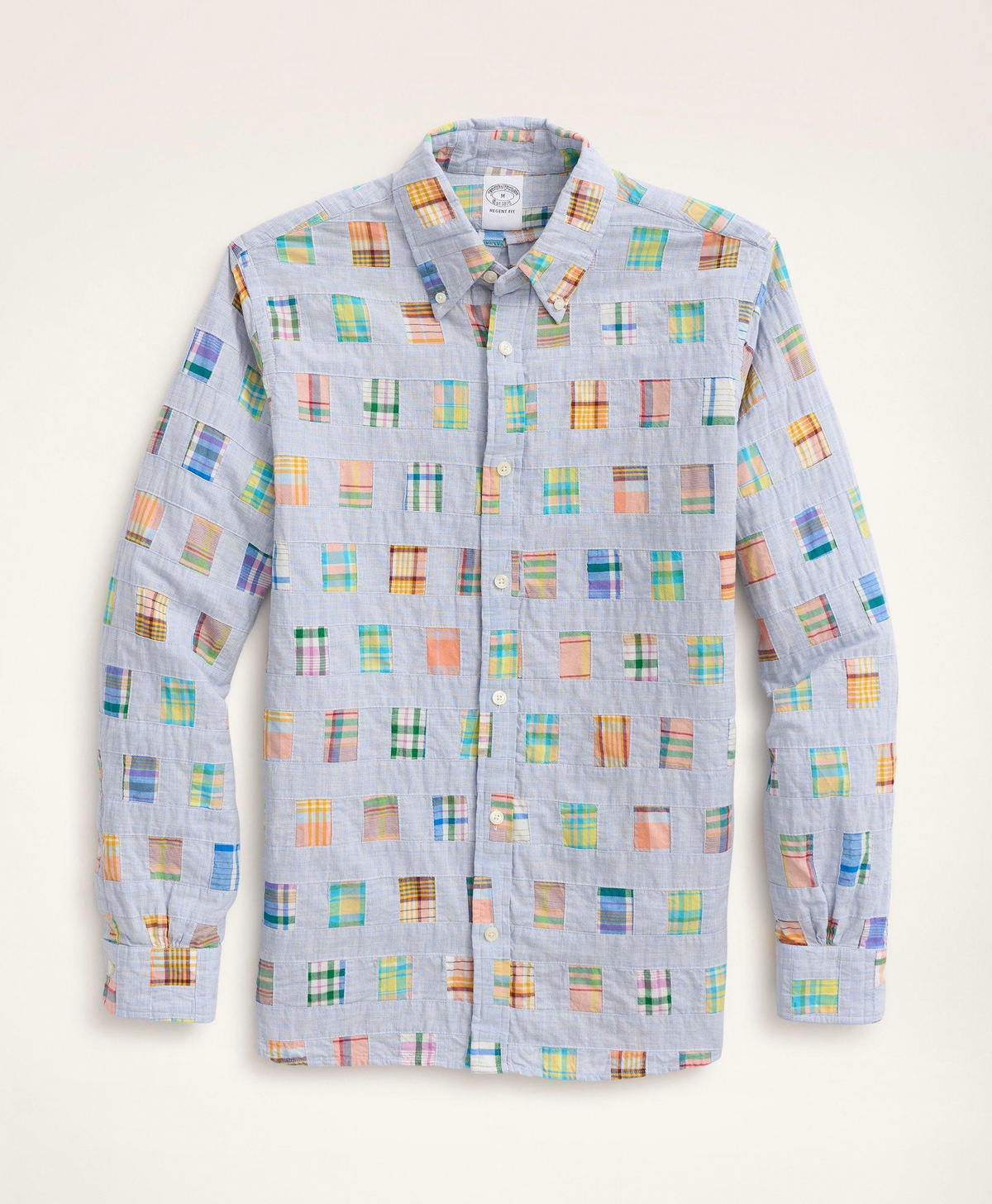 brooks brothers patchwork shirt