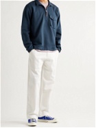 Albam - Tactical Loopback Cotton-Jersey Half-Zip Sweatshirt - Blue - XS