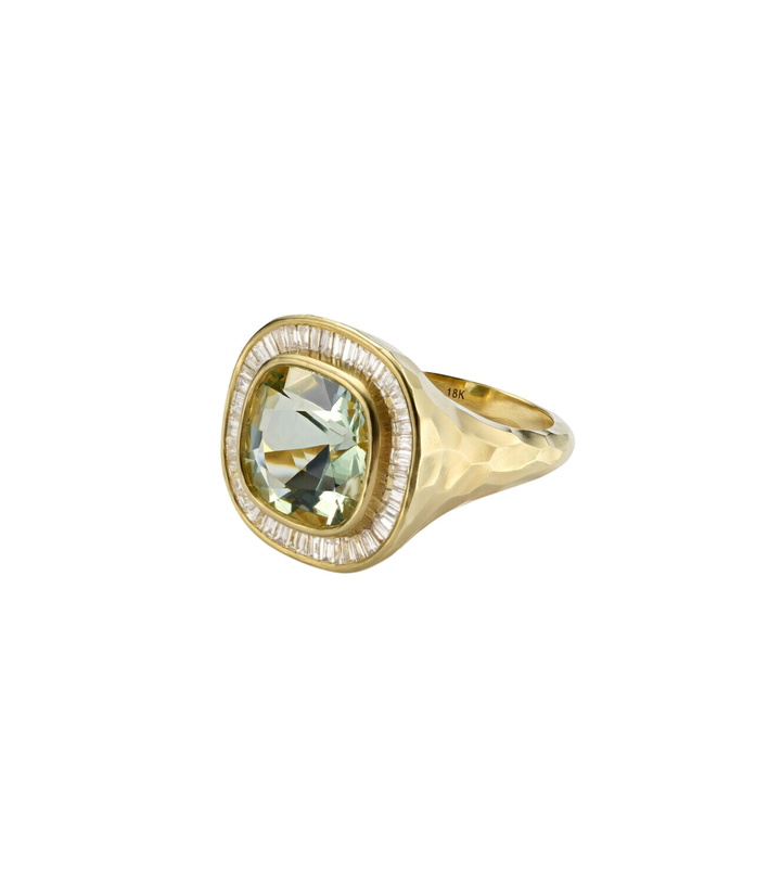 Photo: Octavia Elizabeth Chroma 18kt gold ring with beryl and diamonds