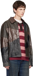 Andersson Bell Black & Brown Patchwork Leather Jacket