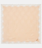 Chloé Embellished lace-trimmed silk jacquard scarf