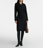 Burberry Belted wool wrap dress