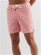 Orlebar Brown - Standard Slim-Fit Mid-Length Printed Swim Shorts - Red