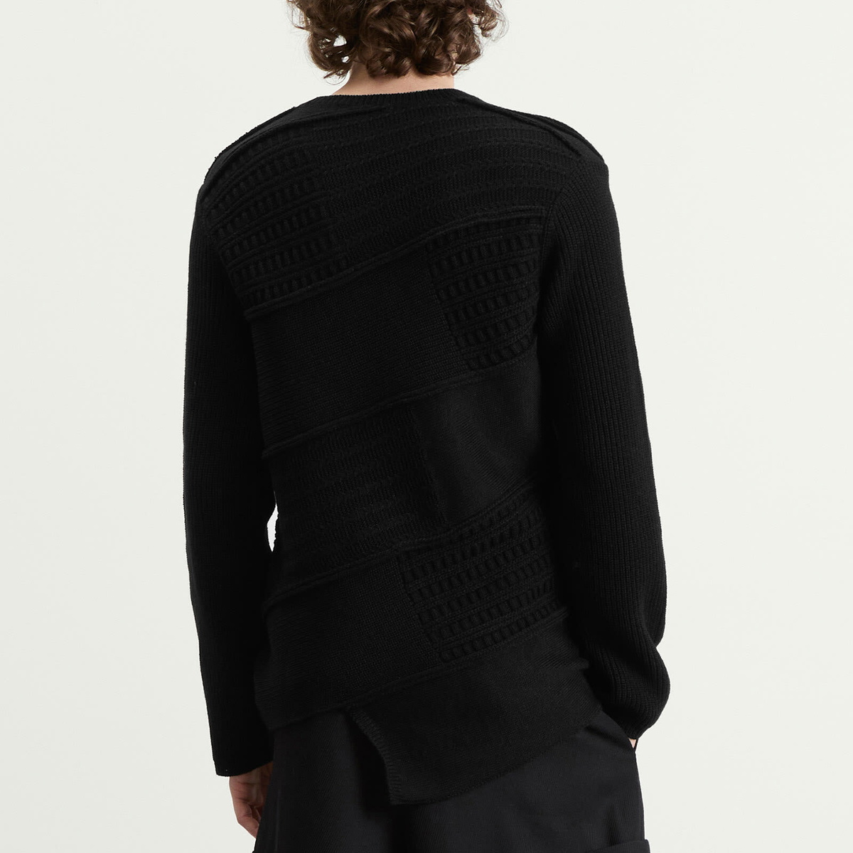 Comme des Garçons Men's Mix Knit Jumper in Black