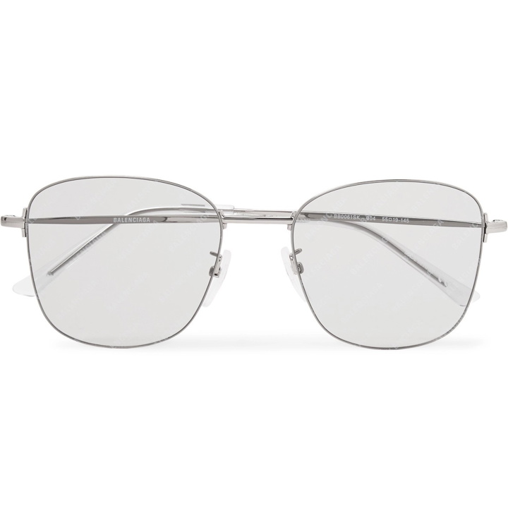 Photo: Balenciaga - Square-Frame Nylon Mirrored Sunglasses - Silver