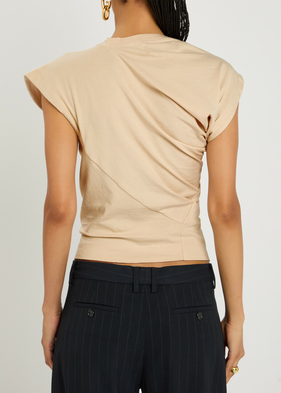 【関税込み】Vivienne Westwood ベージュ Hebo Tシャツ Vivienne Westwood Hebo Gathered Cotton T-shirt Beige