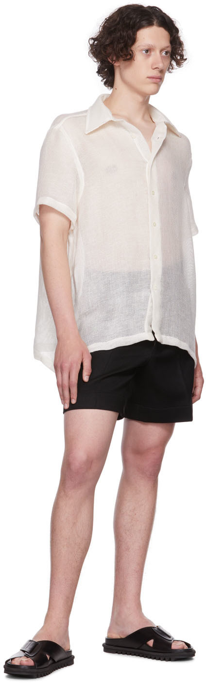 Factor's Black Wool Shorts
