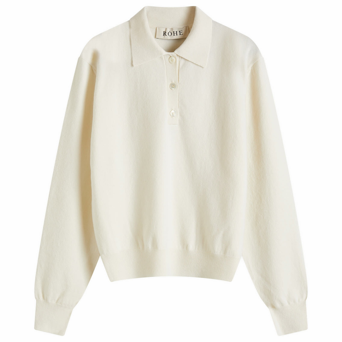 Róhe Women's Cashmere Polo in Off White
