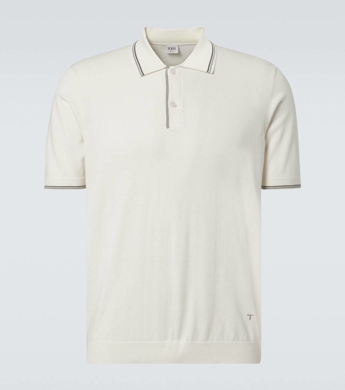 Tod's Ribbed-knit cotton polo shirt