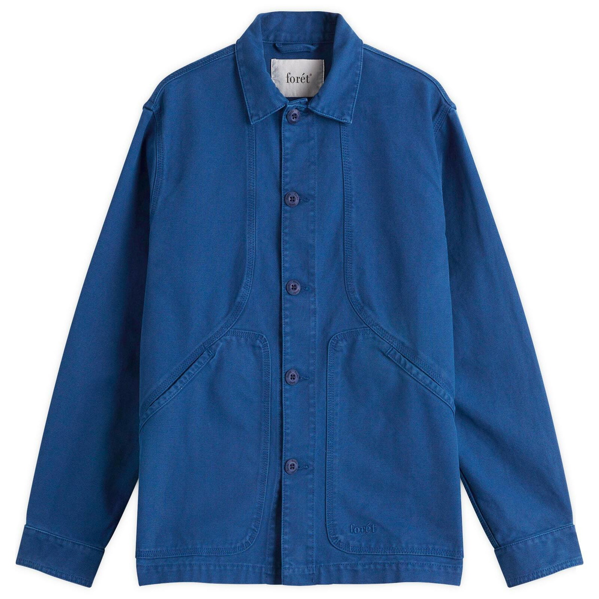 Foret Men's Berry Canvas Overshirt in Blue