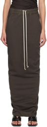 Rick Owens DRKSHDW Gray Concordians Pull On Pillar Maxi Skirt