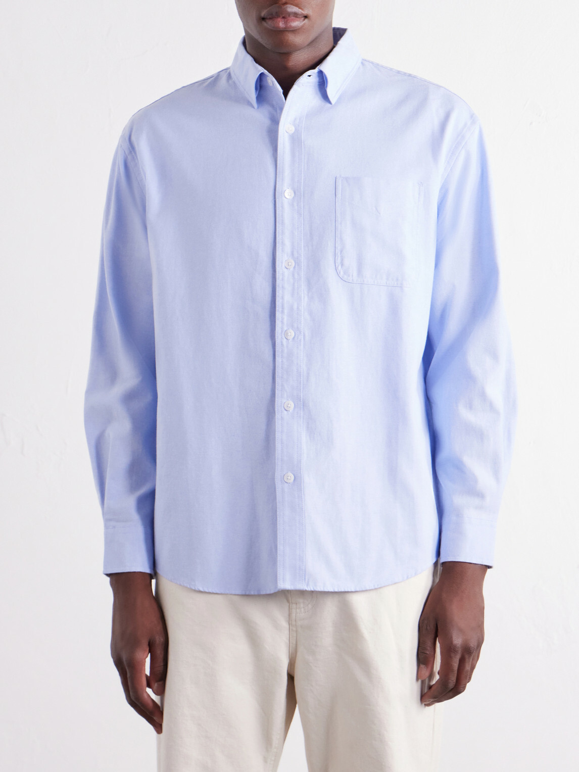 FrizmWORKS - Cotton-Blend Oxford Shirt - Blue
